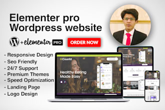 do elementer pro wordpress website logo deisgn