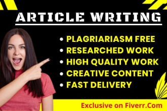 write well researched articles and blogs