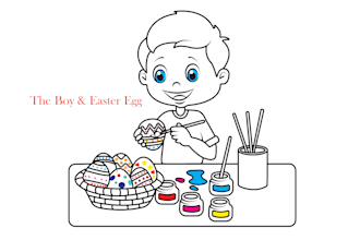 draw an easter egg coloring book pages for kids