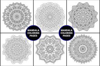 design custom mandala coloring pages for amazon KDP etsy