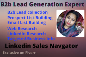 do b2b lead generation and web research with linkedin sales navigator