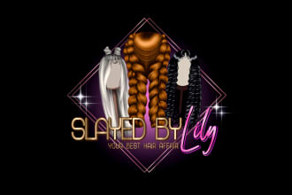 do luxury feminine beauty, salon and hair extension logo
