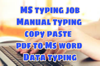 do ms word typing service