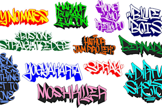 create graffiti tags and handstyle for your name or brand