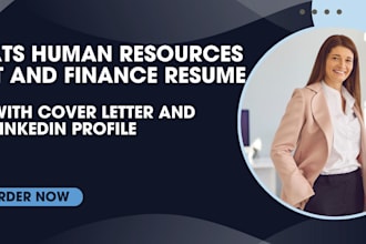 write ats human resources, IT and finance resume cl, linkedin