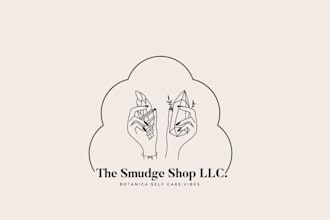 create hand drawn botanical logo with corporate identity or brand guidelines