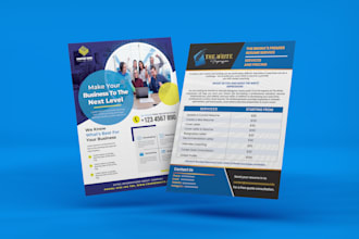 do one pager, one sheet, price sheet, sell sheet, fact sheet, flyer design
