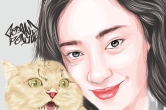 create amazing cartoon portrait vector from your photos
