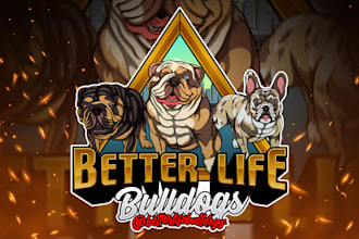 design a logo for dogs, bully and kennel