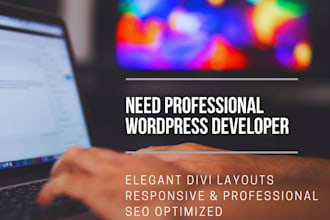 design and develop professional and responsive website using divi