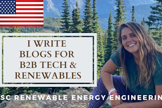 write technical blog articles for renewable energy, cleantech, sustainability