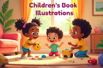 do children story book illustration and picture book