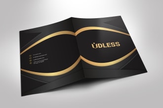 do modern and corporate presentation folder design