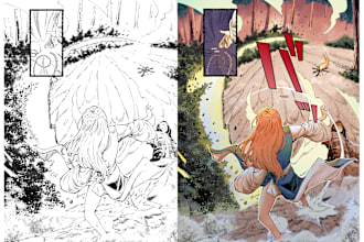 create shonen manga in black and white or full color