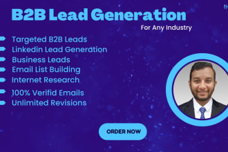 provide b2b lead generation for all industries