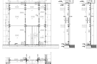 facade shop drawings ,cad drawings, production fabrication