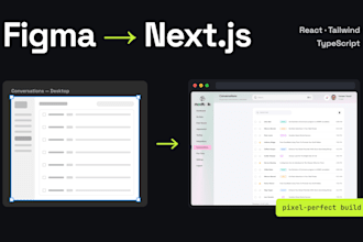 convert figma to nextjs react and tailwind CSS