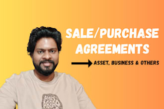 asset purchase agreement or business purchase agreement