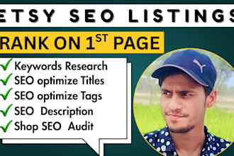 write SEO titles and tags to rank etsy listings on top page