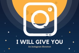do instagram shoutout, promote on my page