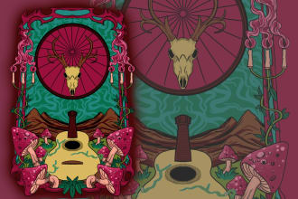 do amazing art of stoner, psychedelic, weed, metal cover