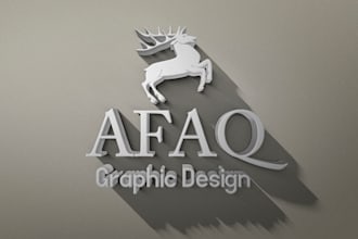 design logo with 3d mockup on everything