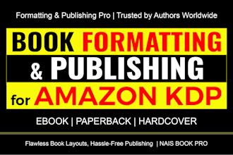 do book formatting for amazon KDP and book publishing
