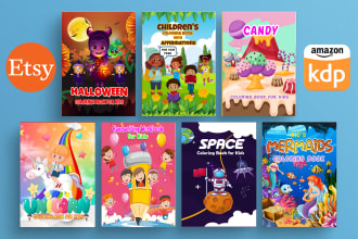 design amazon kdp coloring book cover, kdp low content book