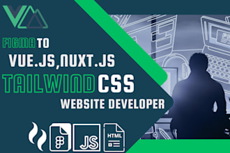 create a website using tailwind CSS nuxt js, vue js