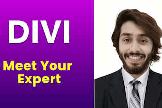 be your divi expert for wordpress divi theme and divi builder