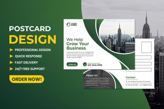 create business, medical, real estate postcard or eddm postcard