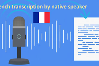 make a transcription of french audio and video