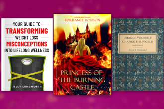 make a professional book cover design paperback kindle cover