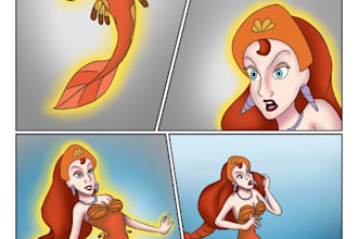 create kids comic book, illustration, colour book