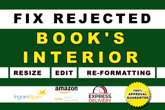 fix the format and  resize kdp book interior for amazon kdp
