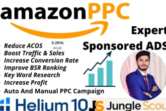 setup, optimize amazon PPC campaign and PPC sponsor ads for fba