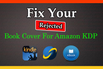 fix your rejected book cover for amazon KDP