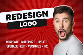 design, redesign, recreate, edit, fix or vectorize your logo