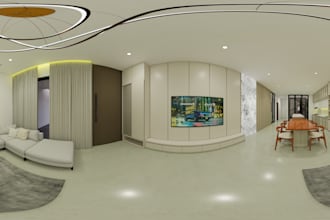 render virtual reality VR, 360 for 3d model and publish it online