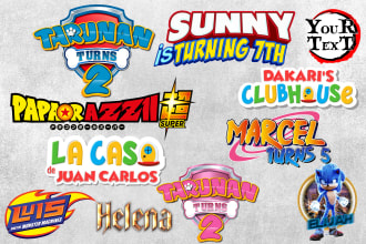 customize a cartoon logo with your name or text movies series or TV shows