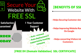 install a free SSL certificate