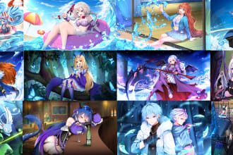 draw a concept art or illustration anime style for you