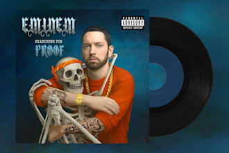 create an illustrated album cover using a realistic style