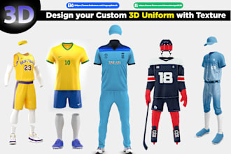 design custom 3d sports and fitness apparel mockups