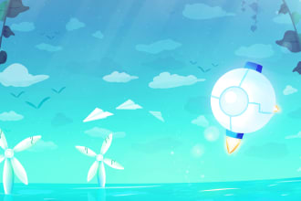 draw an geometry dash art for your thumbnail or wallpaper