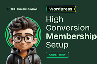 build wordpress membership website, subscription website