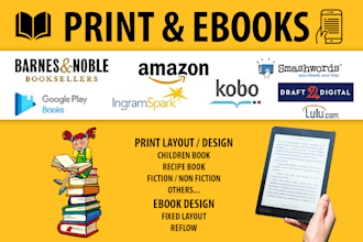 convert books into print and epub
