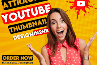 design amazing and attractive youtube thumbnails within 2 hour