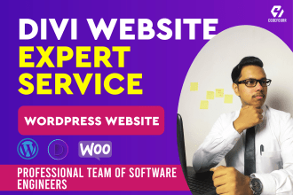 create divi wordpress website using theme builder with landing page