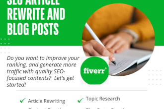 rewrite SEO articles, blog posts and other contents